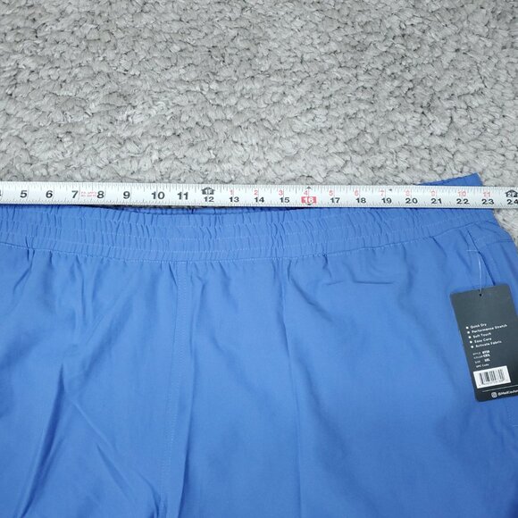 Med Couture Women's Energy Smocked Waist Cargo Jogger Scrub Pants Ceil Blue 3XL - Picture 6 of 7